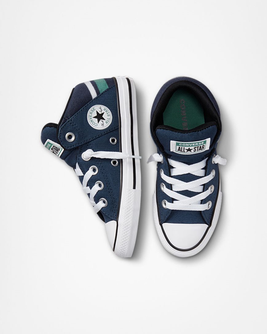 Boys' Converse Chuck Taylor All Star Axel Varsity Club High Top Shoes Navy / White | AU 8E951P